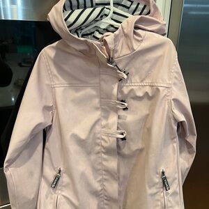 Blush Pink Hooded Raincoat w/Striped Lining - Batela (Spanish Brand) Kids Size 6